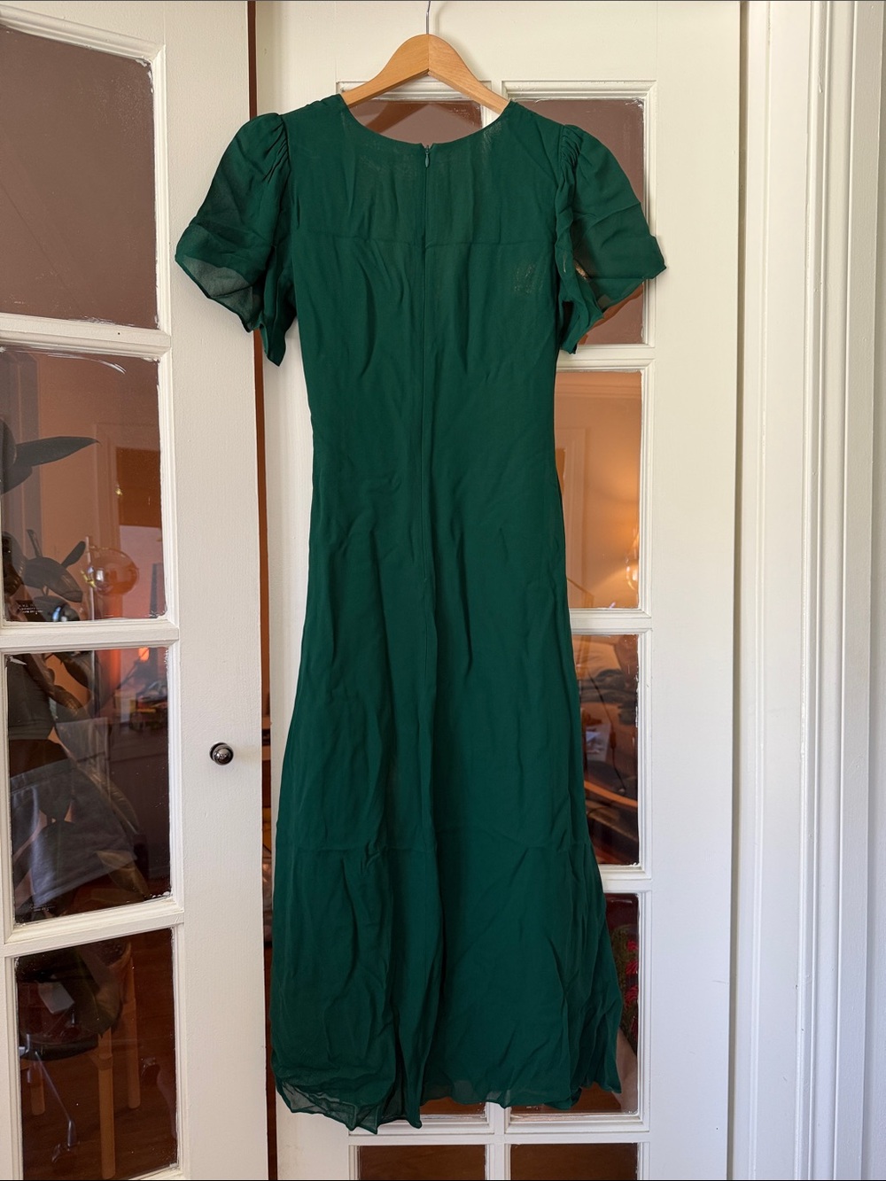 Reformation Breanna Dress Emerald Green View 5